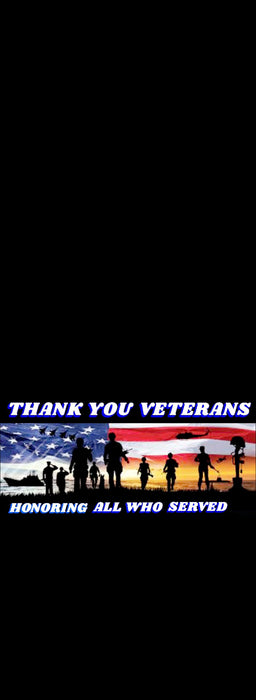 Thank You Veterans Print and Laminated Decals