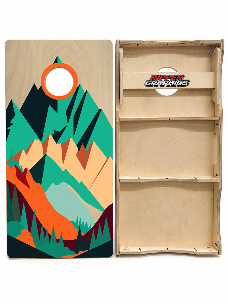 Mountains Cornhole Design
