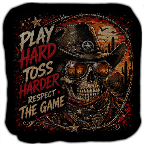 Play Hard Toss Harder Respect the Game Cornhole Bags Set of 4