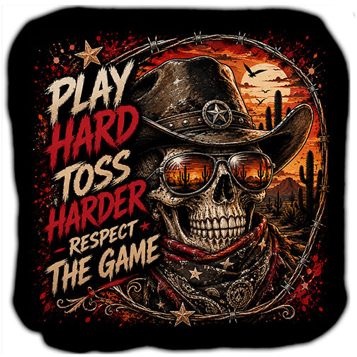 Play Hard Toss Harder Respect the Game Cornhole Bags Set of 4