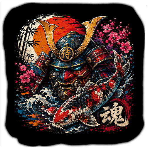 Samurai and Koi Fish Cornhole Bags Set of 4