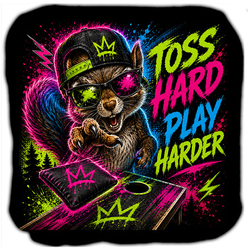 Toss Hard Play Harder Cornhole Bags Set of 4