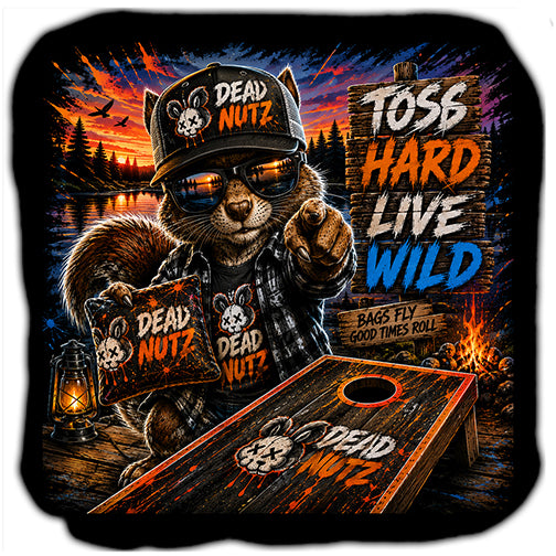 Dead Nutz Toss Hard Live Wild Cornhole Bags Set of 4
