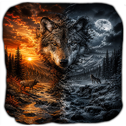 Wolf Vs Elk Cornhole Bags Set of 4