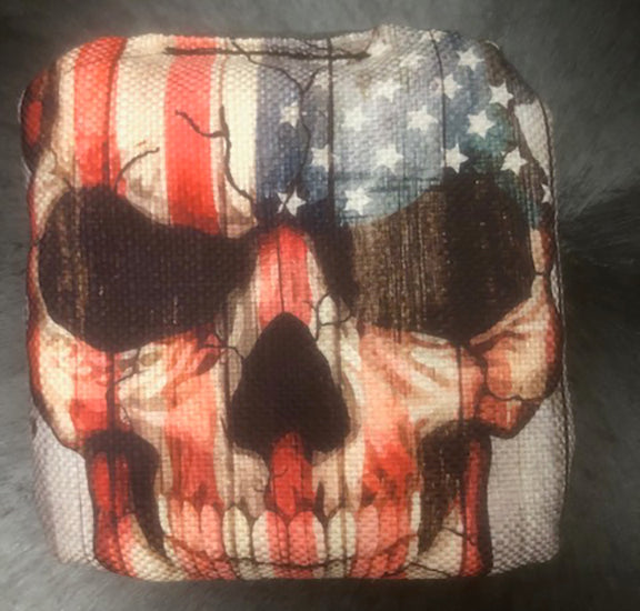 American Flag Skull Cornhole Bags Set of 4
