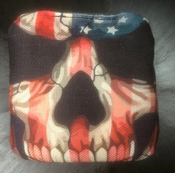 American Flag Skull Cornhole Bags Set of 4