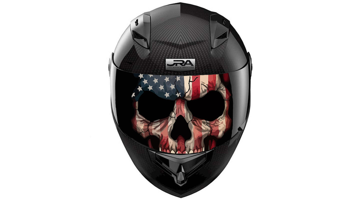 Motorcycle Helmet Stickers 100% Vinyl Stickers for Adults Badass Motorcycle  Decals Including Skulls, American Flag 