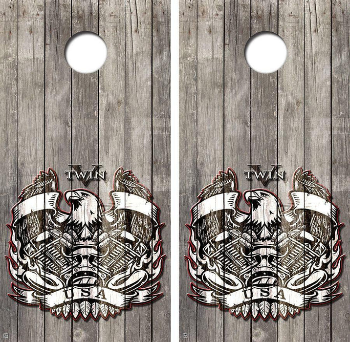 V-Twin USA Eagle Cornhole Wood Board Skin Wrap