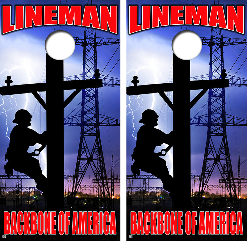 Lineman Cornhole Design