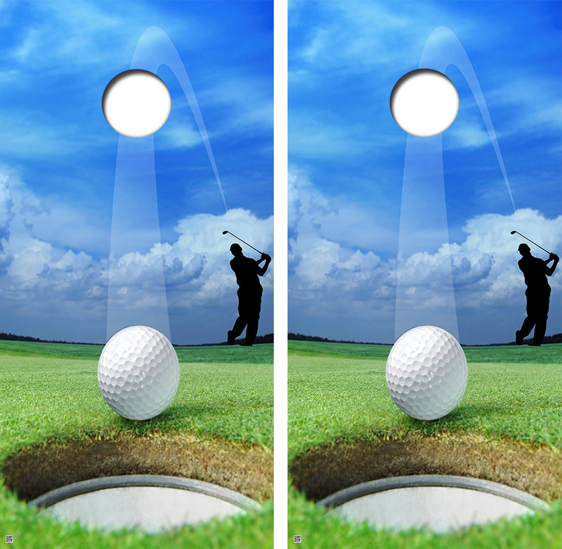 Hole in One Cornhole Design
