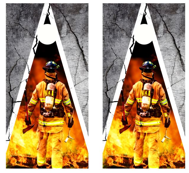 Firefighter Themed Cornhole Wood Board Skin Wrap