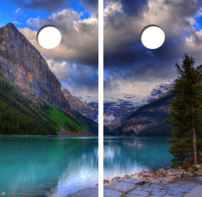 Wilderness Backdrop Cornhole Design