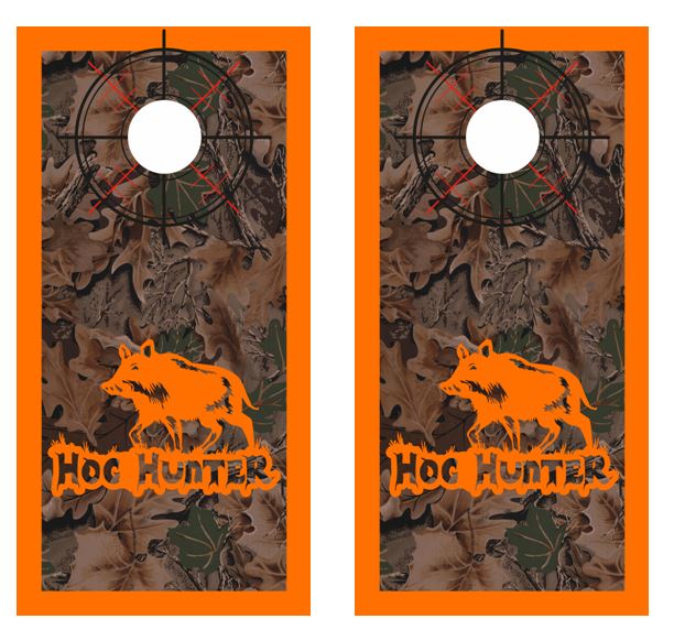 Hog Hunter Real Tree Camo Cornhole Wood Board Skin Wr