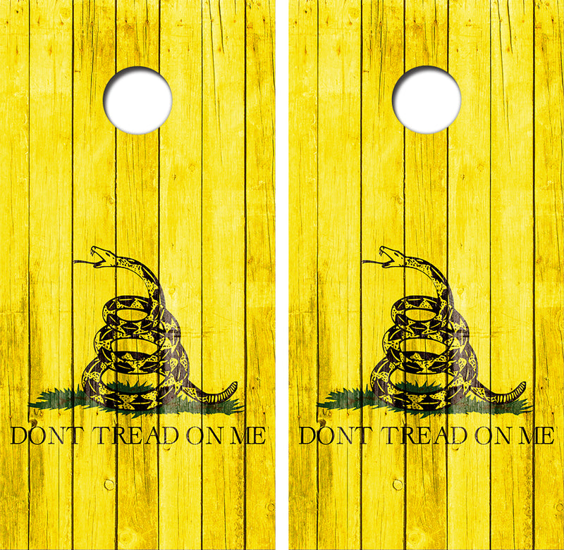 Don't Tread On Me Cornhole Design