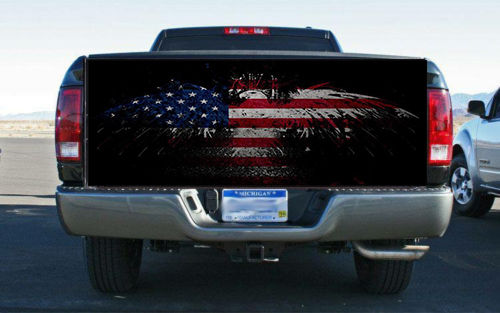 American Flag Eagle USA Truck Tailgate Wrap Vinyl Graphic Decal Sticker Wrap