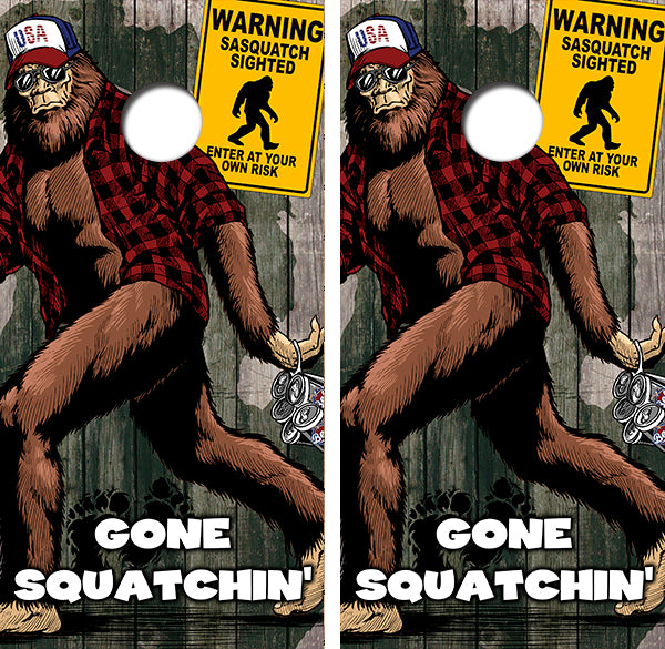 Gone Squatchin' Cornhole Design