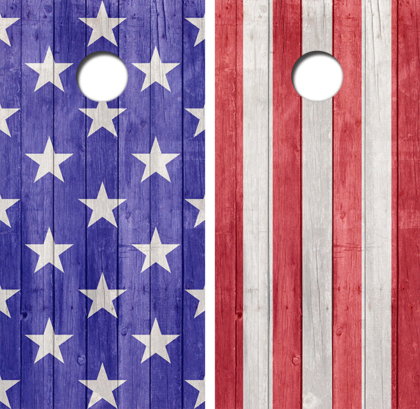 American Flag Cornhole Design