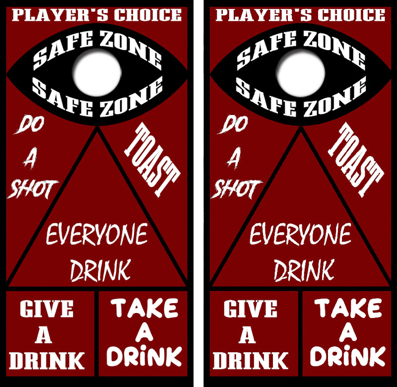 Drinking Game Themed Cornhole Design