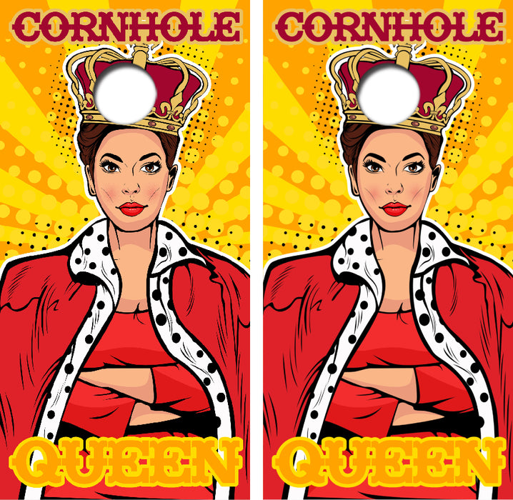 Cornhole Queen Cornhole Wrap Decal with Free Laminate Included