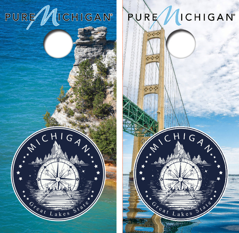 Pure Michigan Themed Cornhole Design