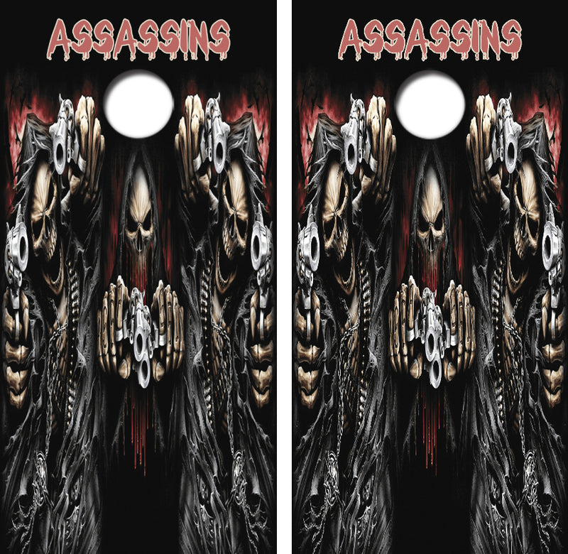Reaper Assassins Cornhole Design