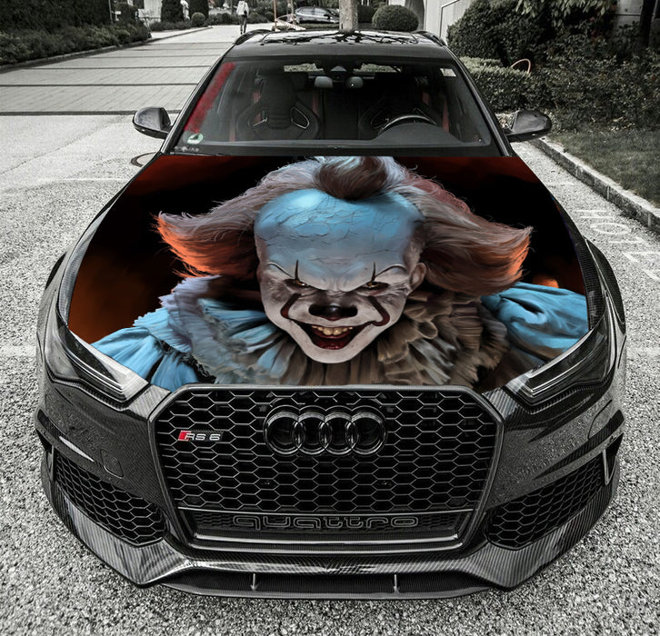 It Pennywise Hood Wrap Vinyl Graphic Decal Sticker Wrap Car or Truck, Size: 52